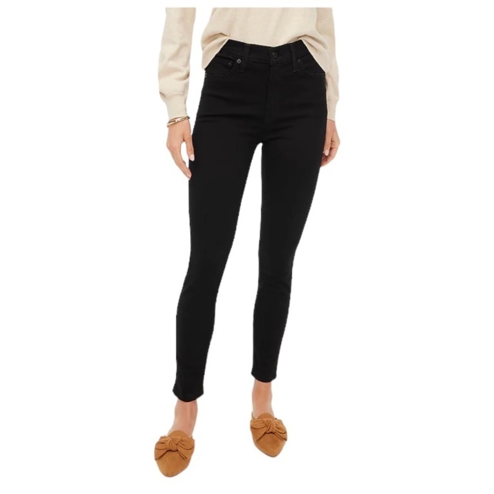 J. Crew mid-rise black skinny jean in signature stretch size‎ 33